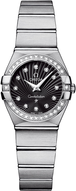 123.15.24.60.51.001 Omega Constellation Black Diamond Ladies Watch