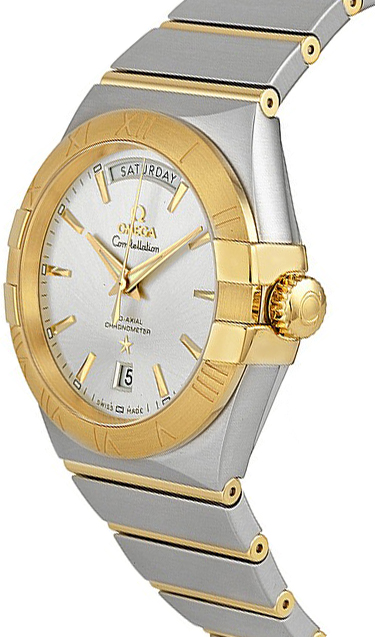 New Omega Constellation Day-Date 123.20.38.22.02.002 Two Tone