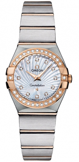 123.25.24.60.55.002 Omega Constellation Ladies Brushed Quartz
