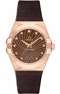 Omega Constellation Brown Diamond Dial Women's Watch 123.53.35.60.63.001