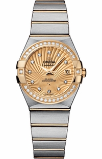 Omega Constellation Diamond Champagne Dial Women's Watch 123.25.27.20.58.001