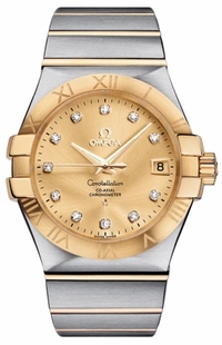 Omega Constellation Gold Dial Watch for Men 123.20.35.20.58.001