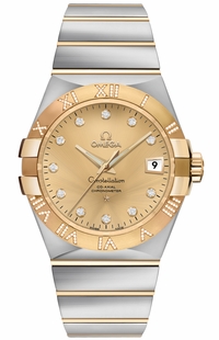 Omega Constellation Gold & Diamond Men's Watch 123.25.35.20.58.002