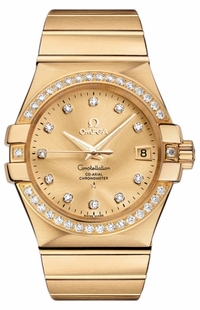 Omega Constellation Gold & Diamond Men's Watch 123.55.35.20.58.001