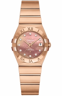 Omega Constellation Pearl Brown and Diamond Dial Women's Watch 123.50.27.20.57.001