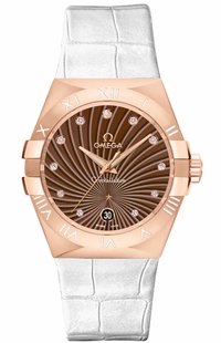 Omega Constellation Quartz 35mm Rose Gold Women's Watch 123.53.35.60.63.001