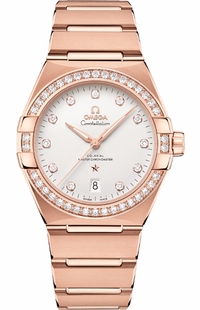 Omega Constellation Rose Gold Diamond Bezel Men's Watch 131.55.39.20.52.001