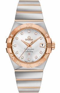 Omega Constellation Silver Dial & Diamond Men's Watch 123.25.35.20.52.003