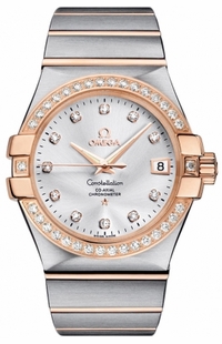 Omega Constellation Silver Diamond Men's Watch 123.25.35.20.52.001