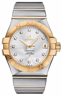 Omega Constellation Silver Diamond Watch 123.20.35.20.52.002
