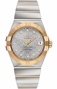 Omega Constellation Silver Omega Logo Pattern Dial Men's Luxury Watch 123.20.35.20.52.004