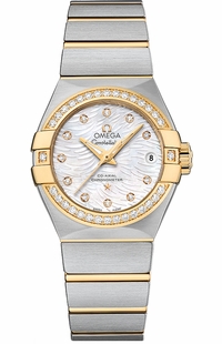 Omega Constellation Solid Yellow Gold & Steel Women's Watch 123.25.27.20.55.007