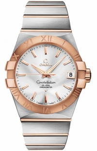Omega Constellation Steel & 18k Rose Gold Men's Watch 123.20.38.21.02.001