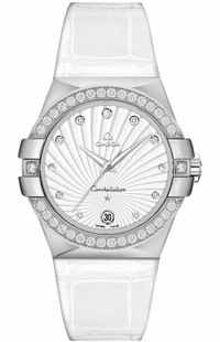 Omega Constellation Supernova White Dial & Diamond Ladies Watch 123.18.35.60.52.001