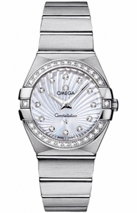 Omega Constellation White Mother of Pearl Diamond Women's Watch 123.15.27.60.55.002