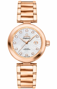 Omega De Ville Ladymatic Rose Gold Luxury Women's Watch 425.60.34.20.55.001