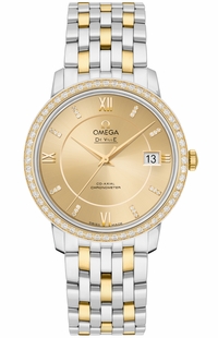 Omega De Ville Prestige 36.8mm Champagne Dial Women's Watch 424.25.37.20.58.001