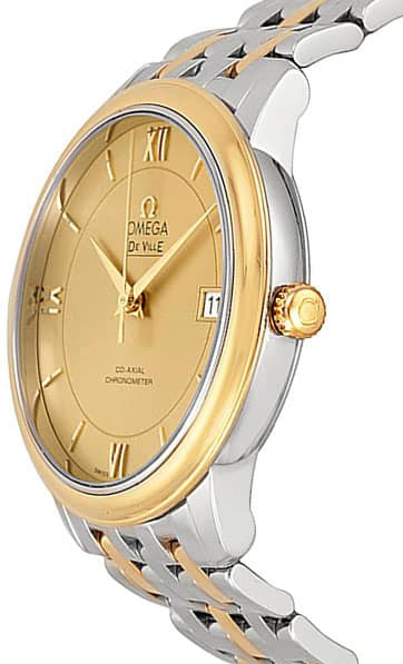 New Omega DeVille Prestige Co-Axial 424.20.37.20.08.001 Two Tone