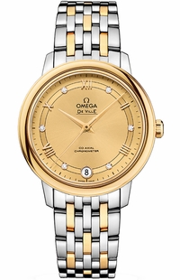 Omega De Ville Prestige Champagne Dial Women's Watch 424.20.33.20.58.002