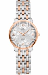 Omega De Ville Prestige Rose Gold & Steel Women's Watch 424.20.27.60.52.002