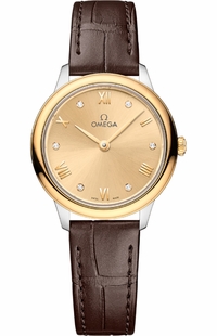 Omega De Ville Prestige Yellow Gold & Steel Women's Watch 434.23.28.60.58.001