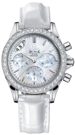 4877.70.36 Omega DeVille Diamonds White Pearl Watch Ladies