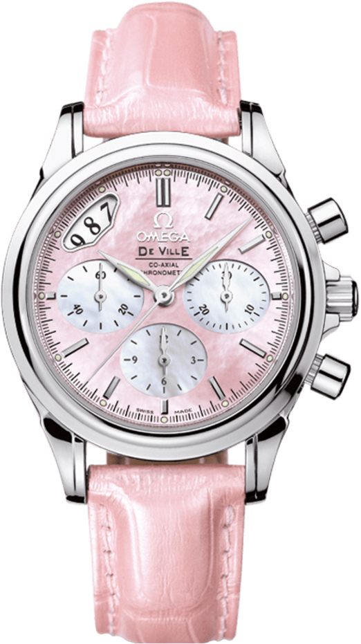 4878.74.34 Omega DeVille Chronograph Pink Mother Pearl Watch