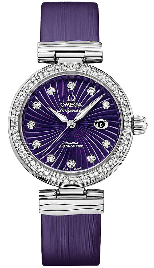 425.37.34.20.60.001 Omega DeVille Ladymatic Purple Diamond Watch