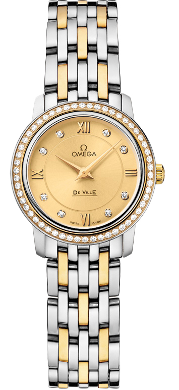 582 稼動 OMEGA DeVille レディース 時計 ローマ文字 ゴールド OMEGA