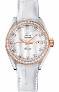 Omega Seamaster Aqua Terra 18k Rose Gold Women's Diamond Watch 231.28.34.20.55.002