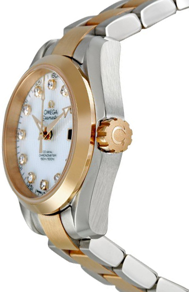 BRAND NEW Omega Aqua Terra 23120302055001 Womens Two Tone Watch Co