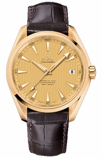 Omega Seamaster Aqua Terra Champagne Dial 18k Gold Men's Watch 231.53.42.21.08.001