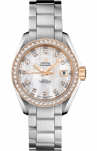 Omega Seamaster Aqua Terra Diamond Bezel Women's Watch 231.25.30.20.55.003