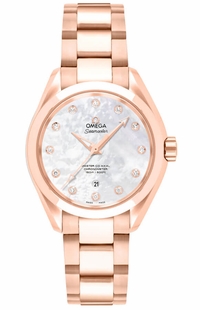 Omega Seamaster Aqua Terra Solid 18k Rose Gold Women's Watch 231.50.34.20.55.001
