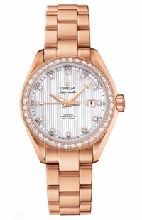 Omega Seamaster Aqua Terra Solid 18k Rose Gold Women's Watch 231.55.34.20.55.002