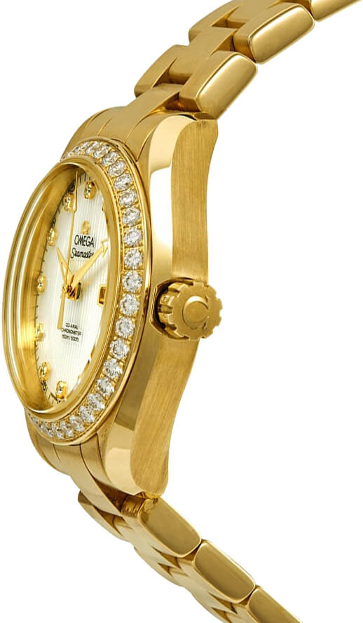 231 55 34 20 55 001 Solid 18K Yellow Gold Omega Seamaster Aqua