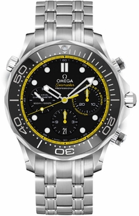 Omega Seamaster Black & Yellow Men's Watch 212.30.44.50.01.002
