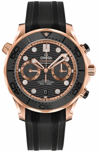 Omega Seamaster Chronograph 18k Rose Gold Men's Watch 210.62.44.51.01.001