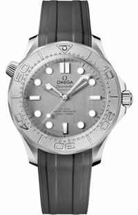 Omega Seamaster Diver 300M Grey Rubber Strap Men's Watch 210.32.42.20.06.002