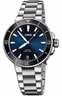 Oris Aquis Date 36.5mm Blue Dial Diving Watch 73377314135MB