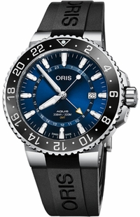 Oris Aquis GMT Date Blue Dial Men's Watch 79877544135RS-BLACK