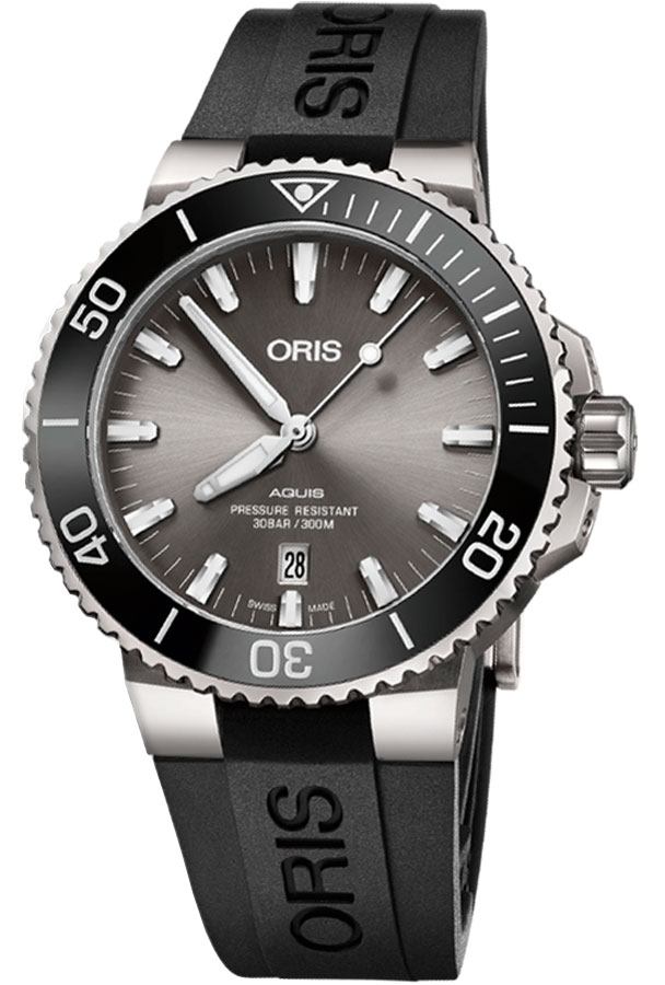 01 733 7730 7153-07 4 24 64TEB Oris Aquis Titanium Men's Watch