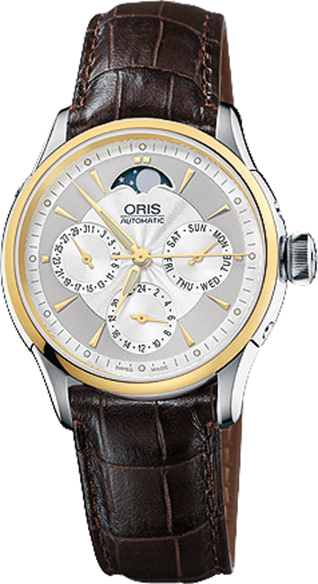 58176064351LS Oris Artelier Complication Mens Gold Swiss Watch