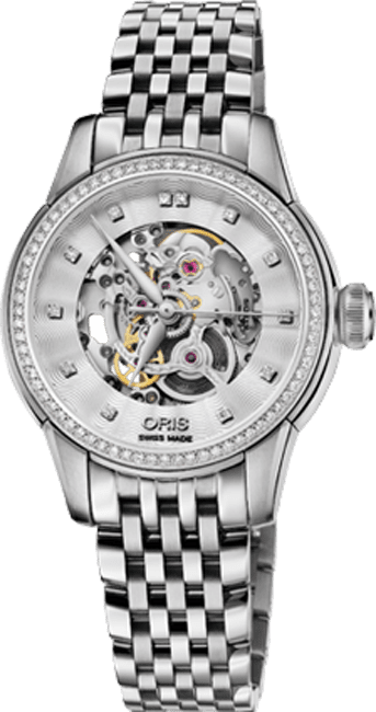 ☆ bell☆ 56076874919MB Oris Artelier Skeleton Authentic Womens