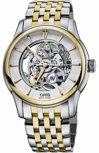 Oris Artelier Skeleton Two-tone Men's Watch 73476704351MB