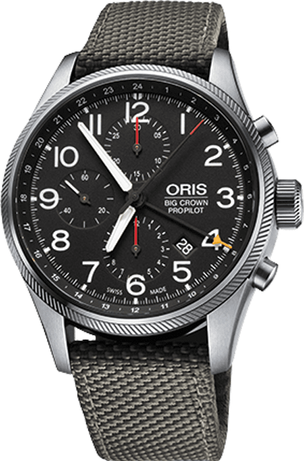 67776994164FS-GREY Oris Big Crown ProPilot Chronograph GMT Automatic Mens  Luxury Watch Sale