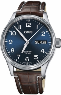 Oris Big Crown ProPilot Day Date Blue Men's Watch 75276984065LS