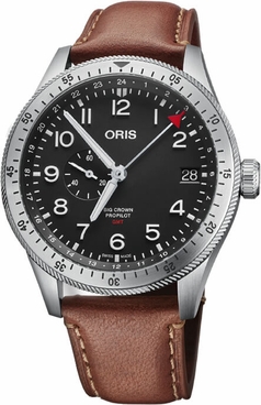 Oris Big Crown ProPilot Timer GMT Black Dial Men's Watch 74877564064LS