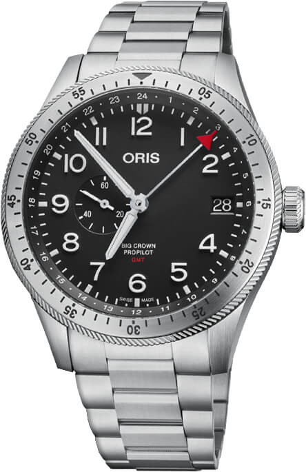 Oris Big Crown ProPilot Timer GMT Black Dial Men's Watch 74877564064MB