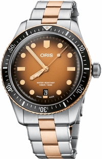 Oris Divers Sixty-Five Brown Dial Men's Watch 73377074356MB